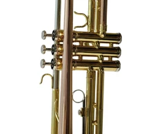 Symphonie Westerwald® trimitas, perinet trimitas, koncertinis trimitas, auksinis žalvaris su monel ventiliais, įskaitant prabangų kietą dėklą ir priedus