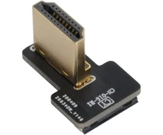 System-s Fpv adapteris moteriška į hdmi 1.4 vyriškas kabelis kampu pilkas, skirtas hdtv multicopter