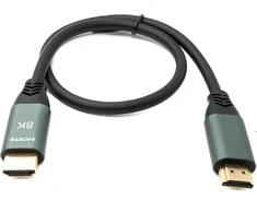 System-s Hdmi 2.1 kabelis 50cm 8k Ultra Hd Standard Male to Male Uhd adapteris, juodas