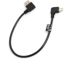 System-s Micro Usb 90° kairinis kampas į Usb 2.0 Type A 90° dešininio kampo kabelį, apie 27 cm