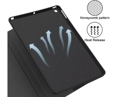 Tabletės dėklas, skirtas ipad 9/8/7 10.2 colių 2021/2020/2019 9-osios/8-osios/7-osios kartos, mielas animacinis anime manga rašto apsauginis dėklas pu odinis atverčiamas dangtelis kawaii smūgiams atsparus reguliuojamas stovas tabletės dėklas, lying