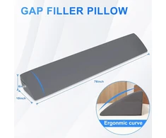 Talcusble, lovos pleištinė pagalvė, lovos tarpų užpildas, čiužinio pleištas, pagalvė galvūgaliui užpildyti tarpą (0-7") tarp galvūgalio ir čiužinio, king size (193 x 25.4 x 15.2 cm)
