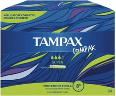 Tampax Compak Super tamponai su aplikatoriumi, 24 vnt.