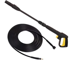 Techkar slėgio plovimo pistoletas 5 m aukšto slėgio žarna ir antgalis - Kärcher K2 - K5 priedai - Vario reguliuojamas antgalis slėgio plovimo įrenginiams - Click Quick Connect - M22 x 1.5