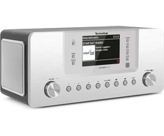 Technisat Digitradio 574 Ir - stereo internetinis radijas (dab+, Fm, Wlan, Bluetooth audio transliavimas, 4 colių spalvotas ekranas, Usb, Aux įvestis, ausinių lizdas, žadintuvas, 10 W, programėlė/nuotolinis valdymas) sidabrinis