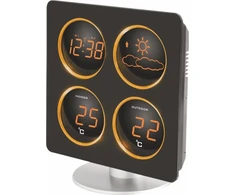 Technoline Ws 6830 meteorologijos stotis su orų tendencija, juoda