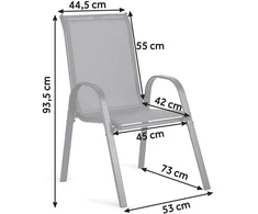 Tekstilinės sodo kėdės „Sofotel“ SO-980, 4 vnt.
