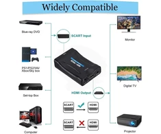 Televizorius Scart į Hdmi adapteris Scart konverteris analoginis įėjimas į 720p/1080p vaizdo garso adapterį, skirtą Hdtv Stb Vhs XBOX Ps3 Sky Dvd Crt Blu-ray