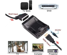 Televizorius Scart į Hdmi adapteris Scart konverteris analoginis įėjimas į 720p/1080p vaizdo garso adapterį, skirtą Hdtv Stb Vhs XBOX Ps3 Sky Dvd Crt Blu-ray