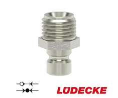 Temperatūros reguliavimo kištukas Dn 6 Ludecke Dme Gz G 3/8" Ms nikeliuotas