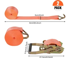 Tempimo diržai su reketu 5000 kg, 6 m, 50 mm pločio