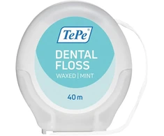 Tepe Dental Floss dantų siūlas be pfas, keli siūlai ir didesnis paviršius užtikrina švelnų ir efektyvų tarpdančių valymą, ypač siauriems tarpams