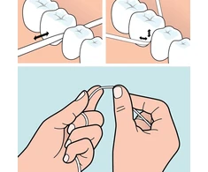 Tepe Dental Floss dantų siūlas be pfas, keli siūlai ir didesnis paviršius užtikrina švelnų ir efektyvų tarpdančių valymą, ypač siauriems tarpams