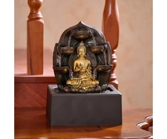 Teresa's Collections Buda fontanas kambario dekoravimui, stalo fontanas, vandens fontanas su atspindinčiu apšvietimu, namų, biuro, sodo dekoracija, dovana mamai ir dukrai