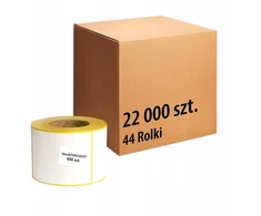 Terminės etiketės 58x60mm, 500 vnt. ritinyje, 44 ritinių pakuotė