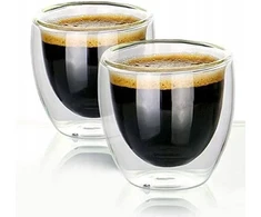 Terminės stiklinės espresso kavai 80ml 2 vnt.