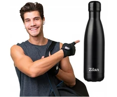 Terminis butelis dvigubomis sienelėmis turistinis plieno 500ml