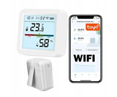 Termometras higrometras drėgmės temperatūros jutiklis Wifi Tuya Smart Home Alexa