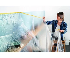 Tesa Easy Cover Perfect+ Dispenser Xl - 2-in-1 dažymo plėvelė su washi maskavimo juosta ir dozatoriumi - švariems, tiksliems pjūviams - su ašmenų dangteliu - 17 m x 2,60 m