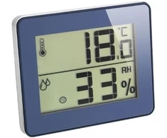 Tfa 30.5027 Skaitmeninis termometras-drėgmėmatis itin plokščias kambario klimato kontrolė (mėlynas)