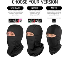 The Friendly Swede balaklava, apsauginė kaukė nuo vėjo, motociklininko kaukė, slidinėjimo kaukė - ideali galvos, kaklo ir veido apsauga slidinėjimui ir žiemos sportui (standard / Nordic / Arctic) - [1 arba 2 vnt. komplektas]