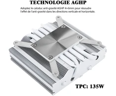 Thermalright Axp90-x47 Baltas žemo profilio cpu oro aušintuvas, 47 mm aukščio, tl-9015w slim pwm ventiliatorius, aghp technologija, skirtas amd am4/intel 1150/1151/1155/1156/1200 (baltas)