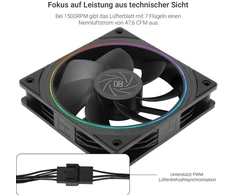 Thermalright Tl-s12r X3 cpu aušintuvas 120 mm atvirkštinis ventiliatorius korpuso aušintuvas su argb apšvietimu, cpu aušintuvas su 1500 aps./min greičiu, juodas pc pwm tylus kompiuterio ventiliatorius, ventiliatorių rinkinys