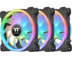 Thermaltake Swafan 12 Rgb ventiliatorius, Tt Premium 3 vnt. pakuotė, 120 mm keičiamos ventiliatoriaus mentės, juodas