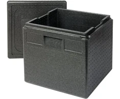 Thermo Future Box Square Thermobx šaldymo dėžė, transportavimo dėžė, šildymo dėžė ir izoliuota dėžė su dangčiu, 40 litrų dėžė picai, termo dėžė pagaminta iš Epp (išplėstas polipropilenas)