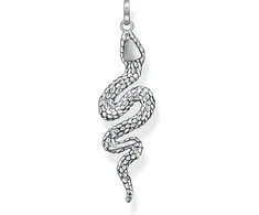 Thomas Sabo Pe945-643-11 vyriškas pakabukas gyvatė su juodais cirkonio akmenimis, 925 sidabras, pajuodintas, matmenys 56 x 15 mm, sidabras, kubinis cirkonis