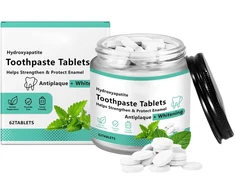 Thoquene 62 tablečių hidroksiapatito dantų pasta, mėtų skonio dantų šepetėlio tabletės