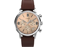 Laikrodis Timex Marlin Chrono vyriškas chronografas, rudas, klasikinis arba puošnus