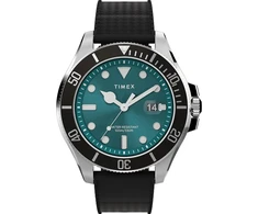 Timex vyriškas Harborside Coast 43 mm laikrodis su sidabro spalvos korpusu ir nerūdijančio plieno apyranke