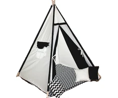 TIPI WIGWAM PALAPINĖ VAIKAMS, 3 PAGALVĖS + DOVANA