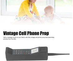 Tonysa vintažinis telefono ornamentas, 9-ojo dešimtmečio telefono rekvizitai, mobiliojo telefono ornamentas, simuliaciniai rekvizitai, nuotraukų rekvizitai, telefono modelis, retro telefono ornamentas (juodas)