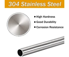 Top-vigor 4 vnt. 304 nerūdijančio plieno vamzdžių metalinis vamzdis 4 mm išorinis skersmuo 1 mm sienelės storis 250 mm ilgio besiūlis tiesus amatams baldams mašinoms