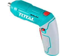 Total akumuliatorinis atsuktuvas 4 V | 1/4 colio lizdas | 2 darbinės padėtys | Usb Type C įkrovimo prievadas | Led lemputė | Rinkinyje dėklas su 19 antgalių | Integruota baterija | Įkroviklis nepridedamas