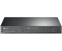 Tp-link Tl-sg1210mpe Gigabit 10 prievadų valdomas Poe komutatorius (8 Gigabit Poe+ prievadai, 1* Gigabit Sfp prievadas, 123 W, Ieee-802.3af/at, Plug and Play, Qos, Igmp, be ventiliatoriaus) juodas
