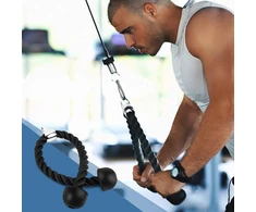 Tricepso virvė 70 cm tricepso bicepsų virvės kabelio priedas traukimui žemyn tricepso virvė tricepso virvė fitnesui sporto salei ar namams, 70 cm