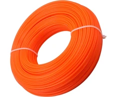 Trimerio valas nailoninis, skersmuo 2.4 mm, ilgis 100 m, apvalus žolės trimerio siūlas, piktžolių trimerio krūmapjovės siūlai parkui, sodui, kiemui, vejai, žolei ir piktžolėms, oranžinis