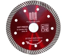 Triton Deimantinis diskas gelžbetoniui, keramikai, trinkelėms 125mm plonas 1.2mm