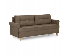 Trivietė sofa-lova Elite ruda su miego funkcija