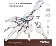 Troika raktų pakabukas, 9 cm, sidabrinis Kyr01-a117
