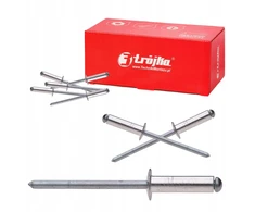 Trojka aliumininės plieninės traukiamos kniedės 3 x 8 mm 1000 vnt.