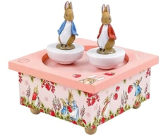 Trousselier muzikinė dėžutė "peter Rabbit" su šokančiais personažais