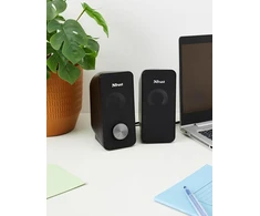 Trust Arys Compact Rgb 2.0 kompiuterio kolonėlės kompiuteriui ir nešiojamam kompiuteriui, 12 W, maitinamos Usb jungtimi - juodos