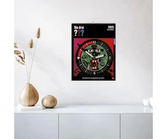 Trys ??? Plakatinis kalendorius 2025: Didelis sieninis kalendorius visiems gerbėjams: Ikoninės Aigos Rasch viršelių iliustracijos populiariai knygų serijai. ... Detektyvai (cinema Entertainment Calendar Heye)