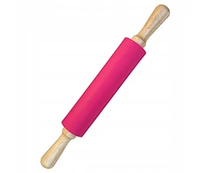 Tryton silikoninis kočėlas tešlai, sausainiams, besisukantis, medinis, nepridegantis, 39 cm