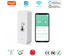 Tuya Wifi Termometro ir Drėgmės Jutiklis su Google/alexa