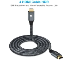 Twozoh 4k Hdmi kabelis, 3 metrai, didelės spartos 18gbps Hdmi į Hdmi kabelis, pintas Hdmi 2.0 kabelis, suderinamas su Ps5, Ps3, Ps4, Pc, projektoriumi, Hdtv, XBOX